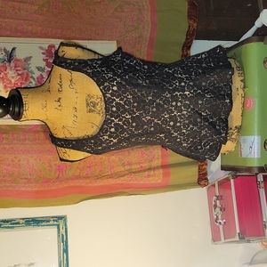 Black Lace Peplum top